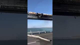 The consequences of the explosion on the Crimean bridge #Kerch #Crimea #Russia