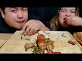 nagmamantikang pork adobo mukbang pork belly adobo with sitaw filipino food real eating show