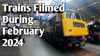 Trains Filmed During February 2024