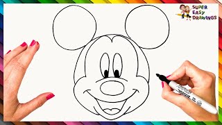 How To Draw Mickey Mouse Step By Step ⚫⚫ Mickey Mouse Drawing Easy