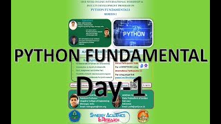 Python Fundamentals Day-1 || International workshop and FDP on Python || Studies Studio
