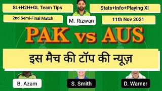 🇵🇰PAK vs AUS🇦🇺| 2nd Semi-Final | Dream11 | Pakistan vs Australia | ICC Men's T20 World Cup 2021