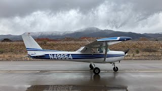 Cessna 152 cold and dark start up with  take off and landing. Unedited!!!!