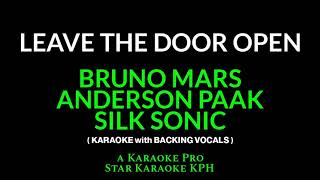 Bruno Mars, Anderson Paak and Silk Sonic - Leave The Door Open ( KARAOKE with BACKING VOCALS )
