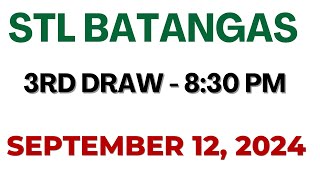 STL  Batangas  result today live 8:30 PM | September 12 2024 8:30 PM draw