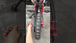 How to solve the issue of the chain rubbing against the disc brake on MK dirt bike #offroadbike