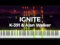 K-391 & Alan Walker - Ignite Piano Cover [SHEET+MIDI]