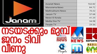 റേറ്റിംഗില്‍ ജനം ടിവി നാലാം സ്ഥാനത്തേക്ക് വീണു-channel rating