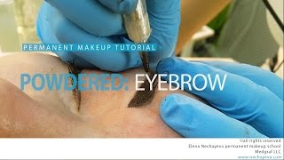 Permanent makeup tutorial: powdered eyebrows