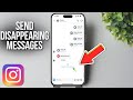 How to send disappearing messages on instagram