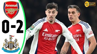 Arsenal vs Newcastle 0-2 Highlights \u0026 All Goals 2025 🔥 Carabao Cup Semi Final 2025 HD