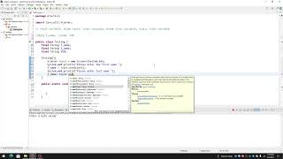 final variable, blank final variable, static final variable and static blank final variable