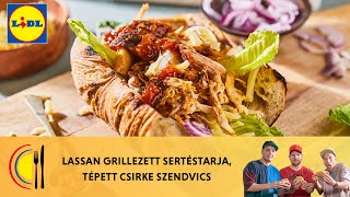 Lassan grillezett sertéstarja, tépett csirke szendvics - Animal Cannibals, Széll Tamás | Lidl Konyha