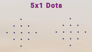 5x1 Dots daily rangoli drawing 🌺 Simple Rangoli easy rangoli drawing