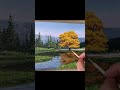 Acrylic Painting Time-lapse ( Yellow Tree Landscape) #shorts