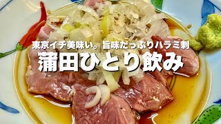 【蒲田】ディープなひとり飲み...もつ焼き屋で食べる都内No.1ハラミ刺し【東京グルメ】