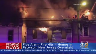 Fire Rips Through 4 Homes In Paterson