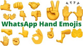 Learn Hindi and English words Meaning with Pictures | WhatsApp Hand Emojis | Hand Emoji Uses