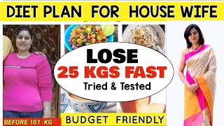 Simple Intermittent Fasting  Diet Plan For House Wife | Lose 25Kgs | Full Day | Beginner Friendly