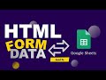 Save HTML Form Data Into Google Excel Sheets with Easy Way || HTML CSS
