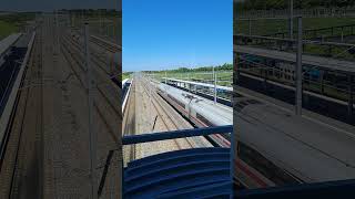 (VIDEO COURTE) DB ICE 407 en direction Est passant à 320 km/H par Champagne-Ardenne TGV, 20.08.23
