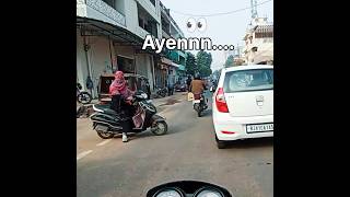 Aunty's Reaction...👀|Bunny Helmet| #rider #youtubeshorts #bikerider