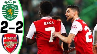 Sporting CP vs Arsenal 2-2 - Highlights and Goals 09/03/2023 HD