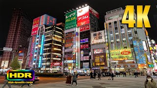 【4K HDR】Night Walk From Shibuya to Shinjuku(新宿渋谷ナイトウォーク) - Japan Walking Tour