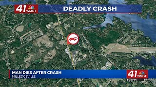 Coroner: Man dies after crash in Milledgeville