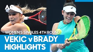 Donna Vekic vs Jennifer Brady Match Highlights (4R) | Australian Open 2021