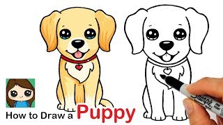 How to Draw a Labrador | Golden Retriever Puppy Easy