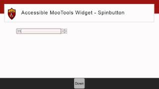 Accessible MooTools Spinbutton
