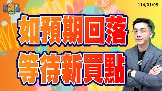 劉育綸 綸漲最錢線【如預期回落  等待新買點】影音分析2025/01/08