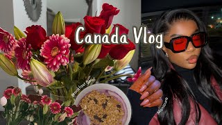 Canada vlog | QUITTING my job, I got surprise flowers, dinner date?, gift shopping, new air fryer…