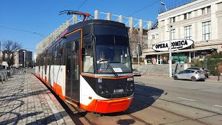 Tramvaiul V3A-93 CH-PPC #4036(linia 44) sosind în stația Opera Comică Pentru Copii