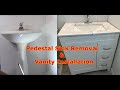 How To Remove A Pedestal Sink And Install A Vanity