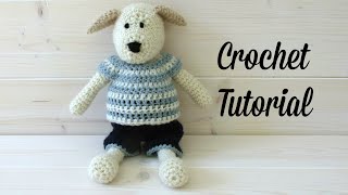 How to crochet an animal / doll top and shorts - Wooly Wonders Crochet Animals