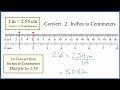 how to convert 2 inches to centimeters 2in to cm