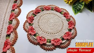 Sousplat coleção florescer #videoaula #crochet #passoapassodecroche #croche #handmade