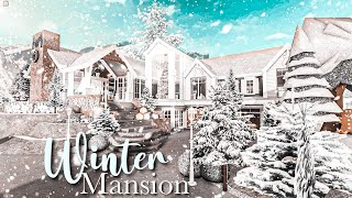 NO LARGE PLOT Winter Mansion 200K Bloxburg Speedbuild