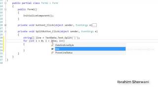 How to do Split a string with C# & VB