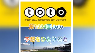 【BGM用】【サッカーくじ予想】 第1224回 toto 予想をひとりごと