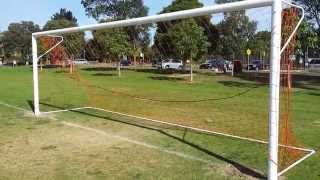 Set up goals at Caulfield Park