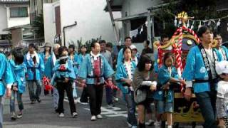 井口4丁目町内会秋祭り（子供みこし・天狗巫女）