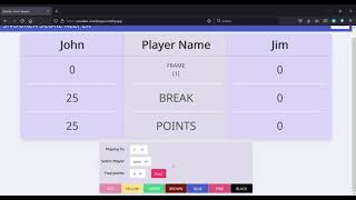 CS50 Final Project — Snooker Score Keeper