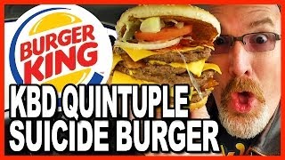 Burger King ★Secret Menu Item★ KBD Quintuple Suicide Burger Food Challenge | KBDProductionsTV