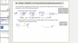 Multi-Step Unit Conversions (US Standard - Unit Fractions)