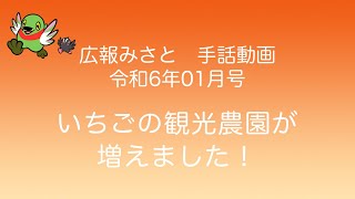 【広報みさと手話動画 令和6年1月号】いちごの観光農園が増えました！