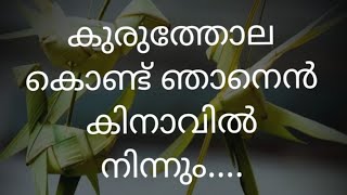 Kavitha /Malayalam /കുരുത്തോല കൊണ്ടു ഞാനെൻ കിനാവിൽ നിന്നും.