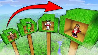 Mikey & JJ Friends: TINY vs GIANT Tree House - Maizen Minecraft